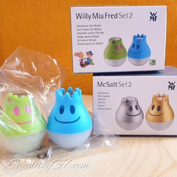 Bộ 2 Lọ Đựng Muối WMF McSalt 12.8449.6040 màu Bạc/Vàng Dễ Dàng Vệ Sinh và Bảo Quản