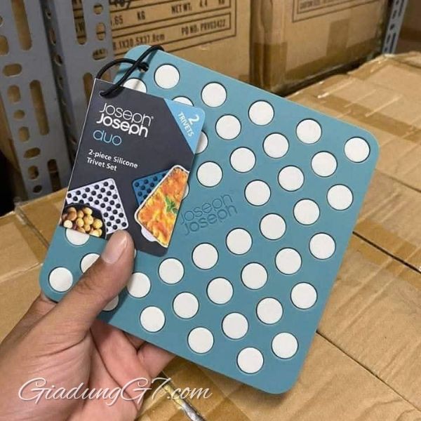 Bộ 2 lót nồi silicon Joseph Joseph Duo Spot-On hình vuông