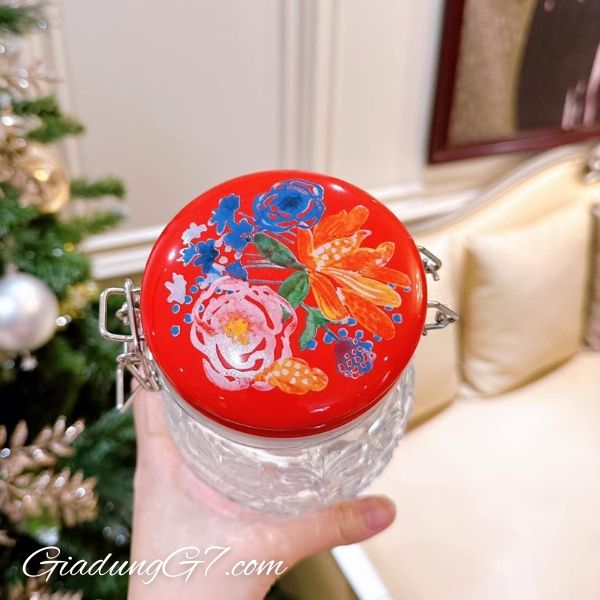 Bộ 3 Hũ Thủy Tinh Nắp Gốm Sứ The Pioneer Woman Dễ Dàng Vệ Sinh