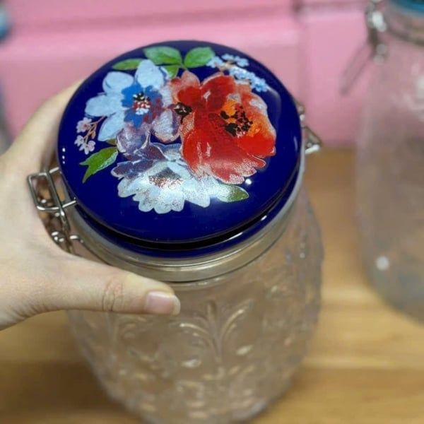 Bộ 3 Hũ Thủy Tinh Nắp Gốm Sứ The Pioneer Woman Lưu Trữ Đa Năng