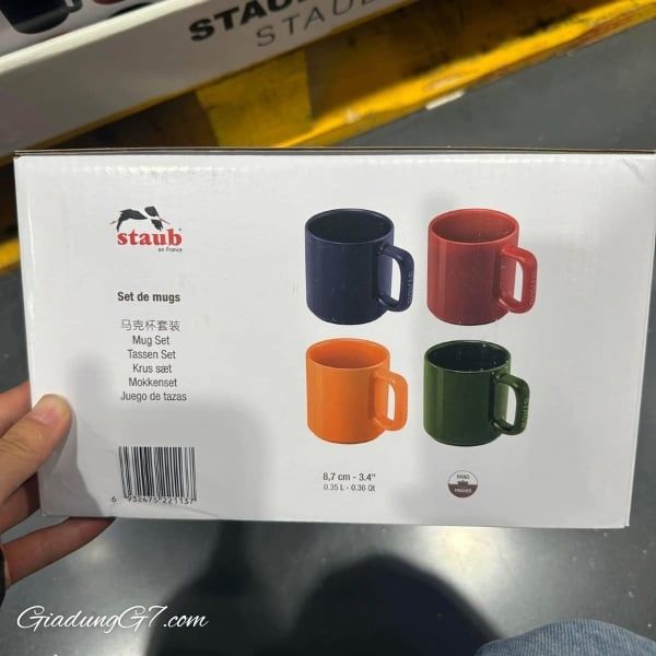 Bộ 4 cốc cầu vồng Staub 350ml tuyệt đẹp để làm quà tặng
