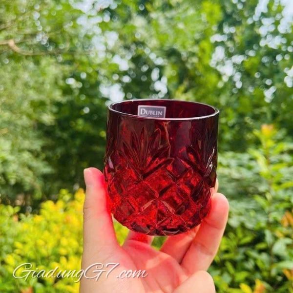 Bộ 4 cốc pha lê Dublin 200ml màu đỏ