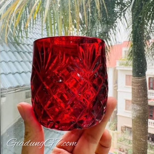 Bộ 4 cốc pha lê Dublin 200ml màu đỏ