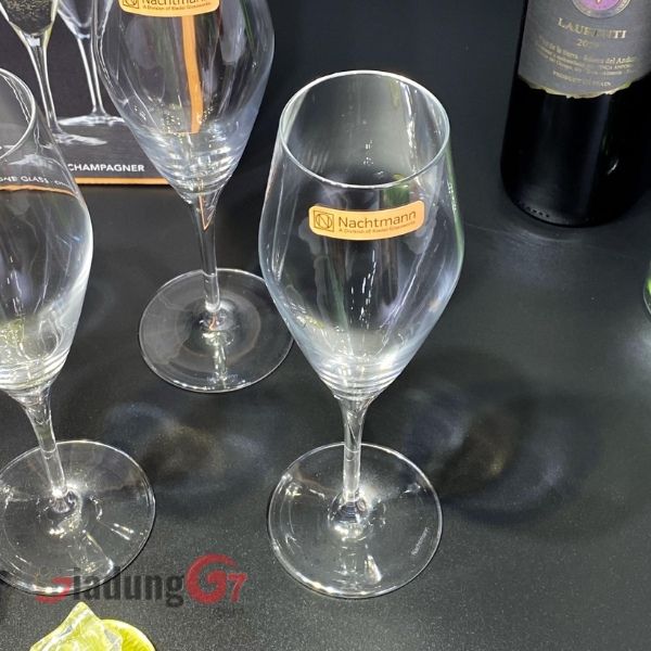 Bộ 4 ly pha lê Nachtmann Vinova 98075 được thiết kế để thưởng thức rượu champagne, tạo nên một trải nghiệm thượng lưu cho người dùng.