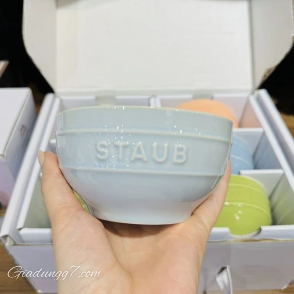 Bộ 6 bát cơm Staub Macaron 12cm Thiết kế từ gốm dày chống va đập, chống nóng, chống bám bẩn, chịu nhiệt cực tốt