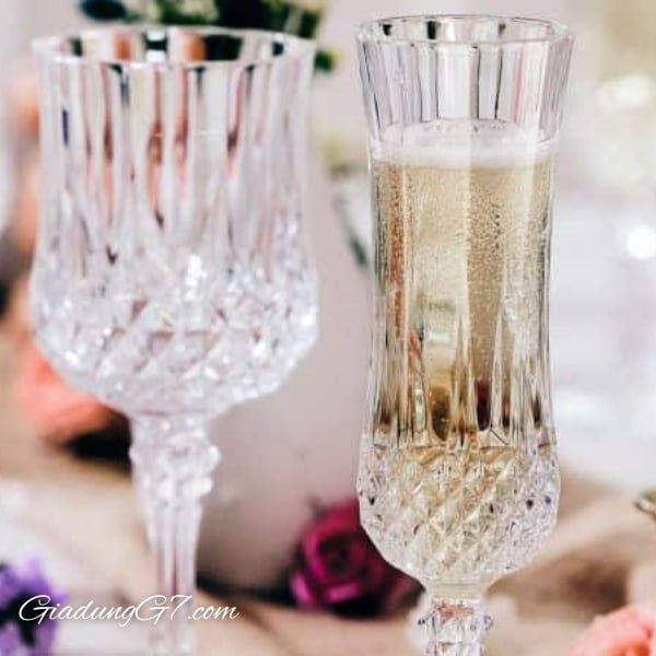 Bộ 6 ly champagne Longchamp Crystal 140ml - Made in France -Thích hợp cho mọi dịp hoặc sử dụng hàng ngày, lý tưởng để làm quà tặng.