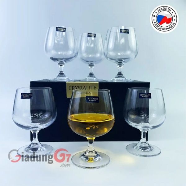 Bộ 6 ly pha lê Bohemia Cognac 250ml - Thiết kế mượt mà, thời trang vừa đẹp vừa lý tưởng về hương vị và mùi thơm