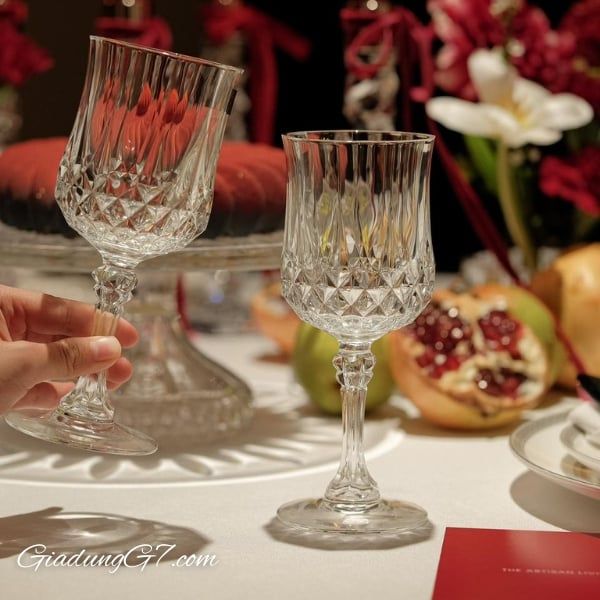 Bộ 6 ly pha lê Longchamp Crystal 250ml - Made in France Được làm từ Kwarx