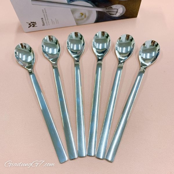 Bộ 6 thìa cà phê Latte WMF Nuova 19cm Được chế tác từ vật liệu Cromargan® bền chắc, bóng bẩy