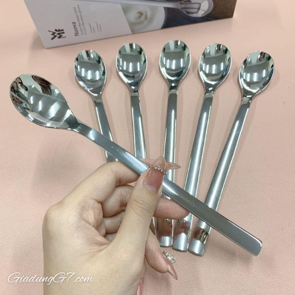 Bộ 6 thìa cà phê Latte WMF Nuova 19cm - Muỗng WMF Nuova Latte Macchiato được thiết kế bởi Jutta Keil.