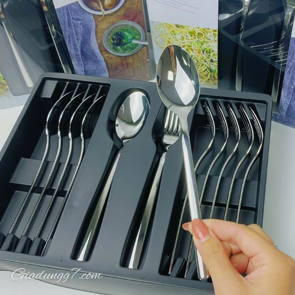 Bộ dĩa thìa WMF cao cấp 12 món tinh tế, đơn giản, sang trọng, an toàn với sức khỏe gia đình.