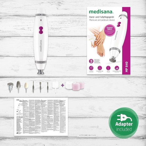 Medisana MP840 là một công cụ lý tưởng để chăm sóc bàn tay, bàn chân và móng tay của bạn