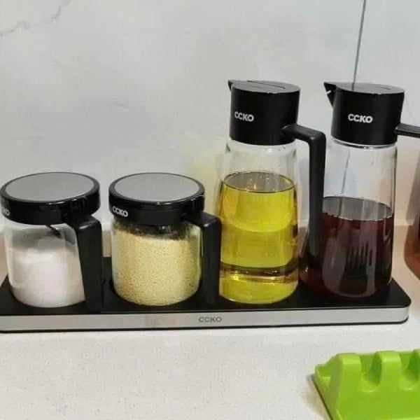 Bộ đựng gia vị CCKO thủy tinh cao cấp 4 món