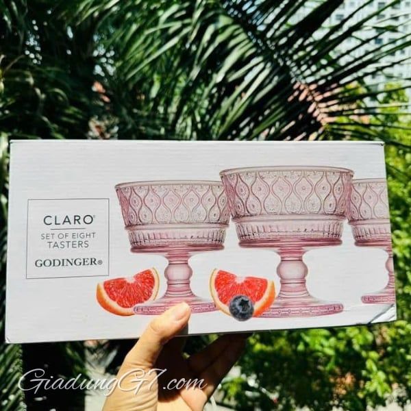 Bộ Ly Kem Pha Lê Godinger Claro 8 Món Lý Tưởng Cho Quà Tặng