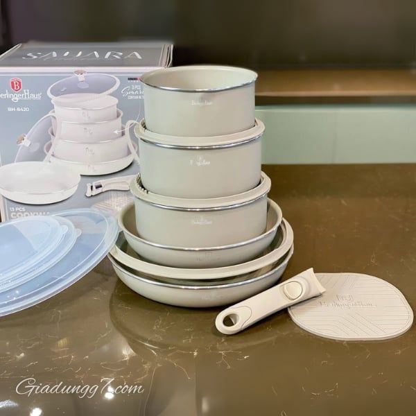 Bộ nồi 13 món Berlinger Haus BH/8420 - Sahara Collection Một bộ đủ đầy – đẹp tinh tế, nấu tiện lợi mỗi ngày!