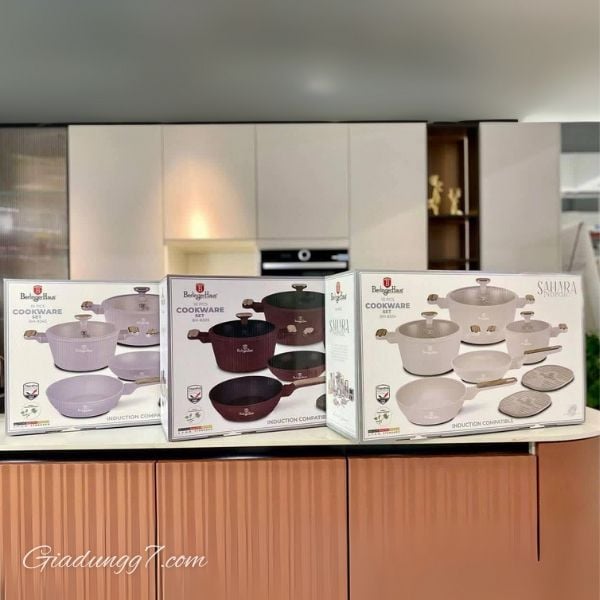 Bộ nồi Berlinger Haus 10 chi tiết có nhiều màu sắc cho bạn lựa chọn
