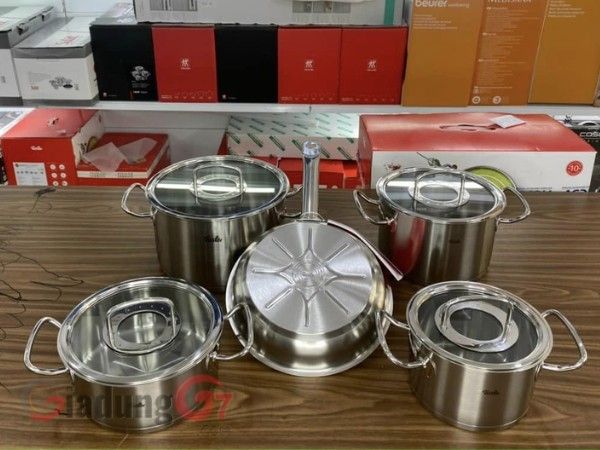 Bộ nồi Fissler Original Profi 5 món với Đế&nbsp;cookstar được định vị hoàn hảo đảm bảo sự hấp thụ