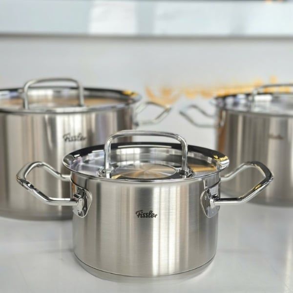 Bộ nồi Fissler Original Profi Collection 5 món (4 nồi, 1 quánh) Được phát triển với sự cộng tác của các đầu bếp bậc thầy