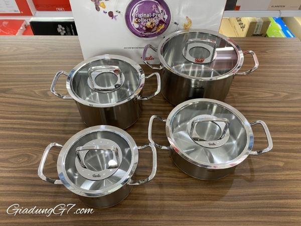 Bộ nồi Fissler Original Profi Collection 4 món (4 nồi) nắp kính rất lý tưởng để thưởng thức bữa ăn ngon cùng gia đình.