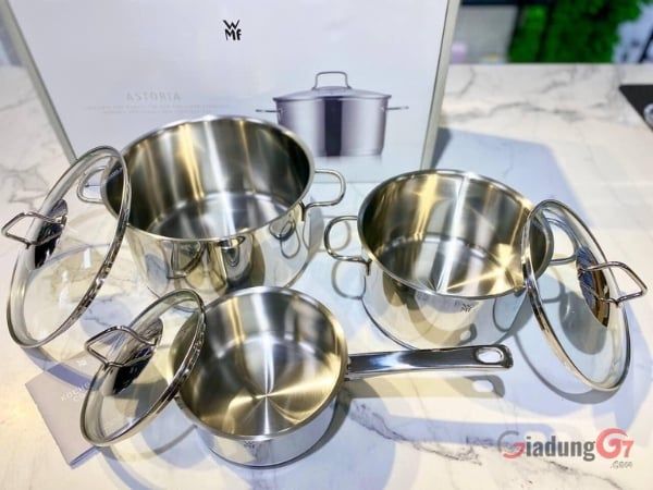 Bộ nồi WMF Astoria 3 chiếc Chất liệu thép không gỉ cao cấp