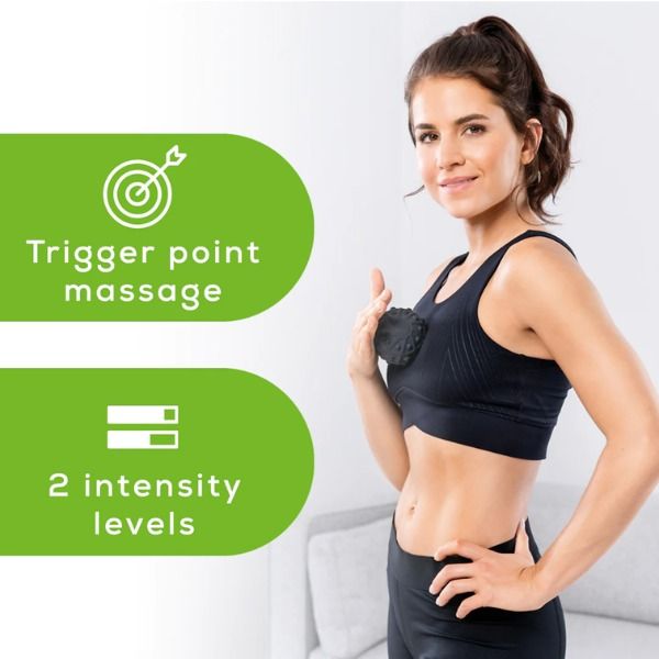 Bóng Massage Rung Beurer MG10 được thiết kế với bề mặt mềm mại và cấu trúc độc đáo để tạo điểm nhấn kích hoạt chính xác, tái tạo và kích hoạt các nhóm cơ căng thẳng