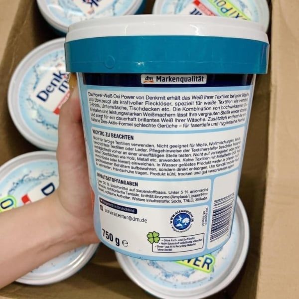 Bột tẩy vết ố trên vải Denkmit Oxi Power 750g