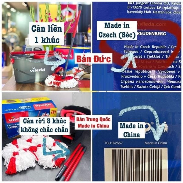 Cây lau nhà Vileda có thể loại bỏ hơn 99% vi khuẩn chỉ bằng nước do các sợi siêu nhỏ trong đầu lau sợi nhỏ nên không cần hóa chất