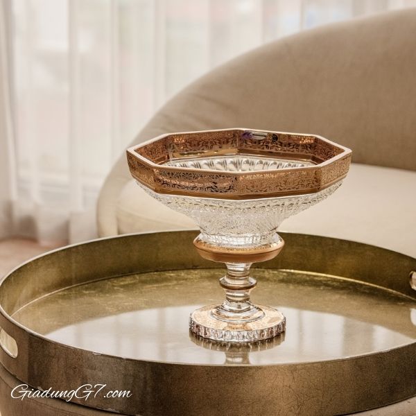 Chân bồng pha lê Ales Zverina Dynko Romantic 30.5cm – Tinh hoa nghệ thuật thủ công từ Bohemia Crystal