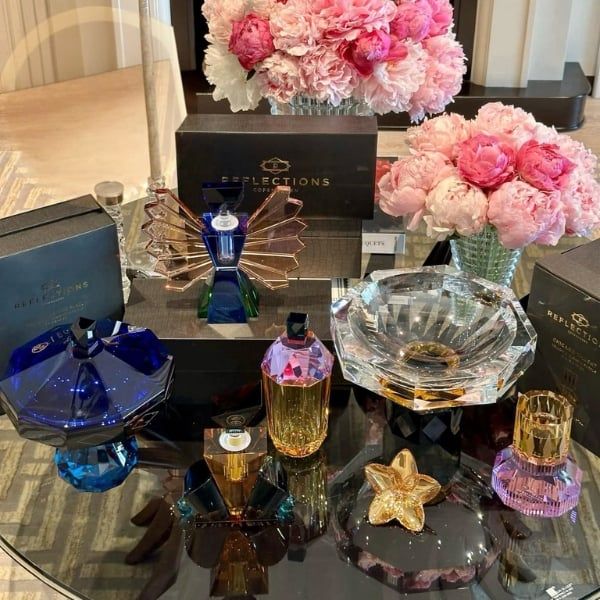 Chân bồng có nắp Reflections Copenhagen Hamptons Bonbonniere Kết Hợp Với Bộ Sưu Tập Pha Lê