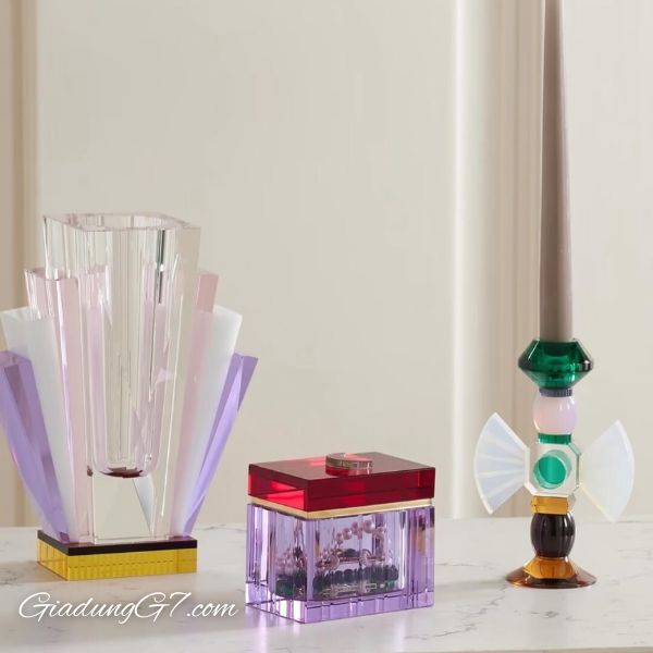 Chân nến Carmina Reflections Copenhagen 16cm Chất liệu: Pha lê cắt tay tinh xảo 