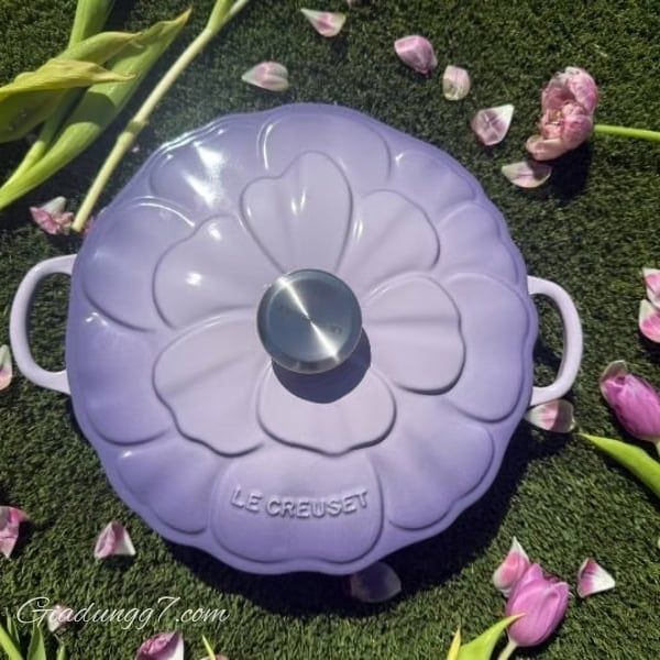 Chảo gang Le Creuset Petal Braiser có nắp 26cm màu tím Sự Độc Đáo Và Màu Sắc Phong Phú