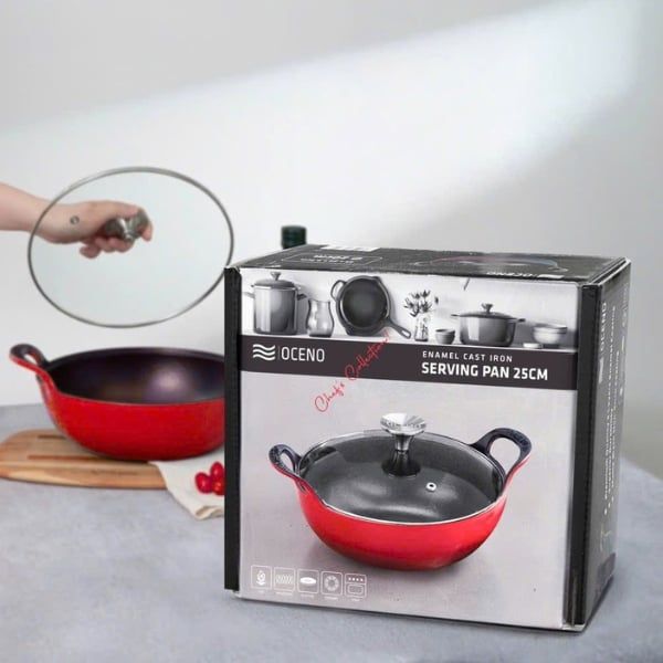 Chảo Gang Oceno Sâu Lòng size 20/25cm mang lại hiệu suất nấu ăn tuyệt vời với khả năng giữ nhiệt cao