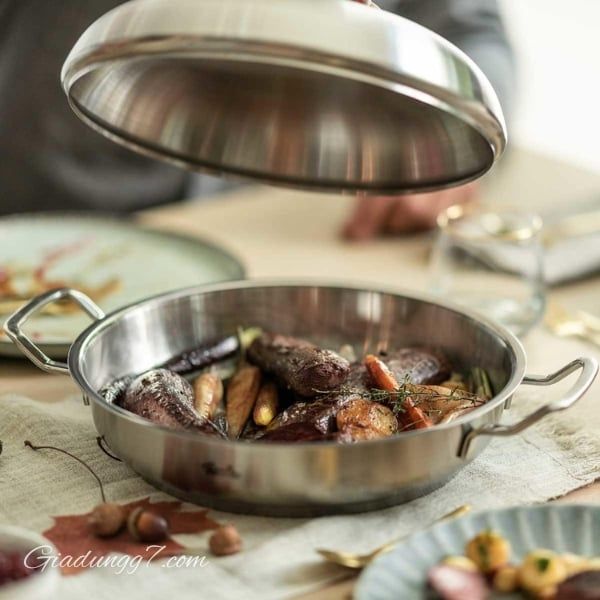 Chảo inox Fissler Original Profi Collection 2 quai Sản xuất tại Đức