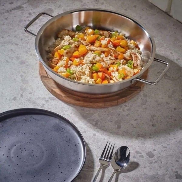 Chảo inox Fissler Pure Collection 24cm 2 quai chắc chắn và bền bỉ theo thời gian