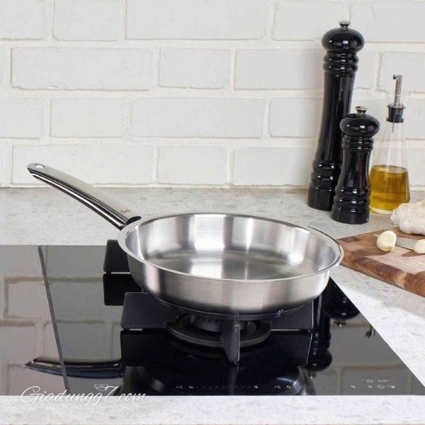 Chảo rán Fissler Pure Collection 24cm cán dài An toàn với máy rửa chén