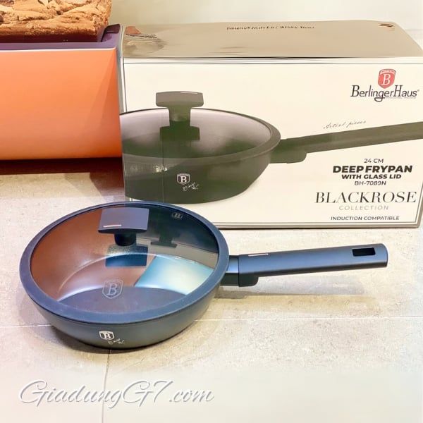 Chảo Sâu Lòng Berlinger Haus BH/7089N 24cm - Chống Dính TitanPro, Tiết Kiệm Năng Lượng