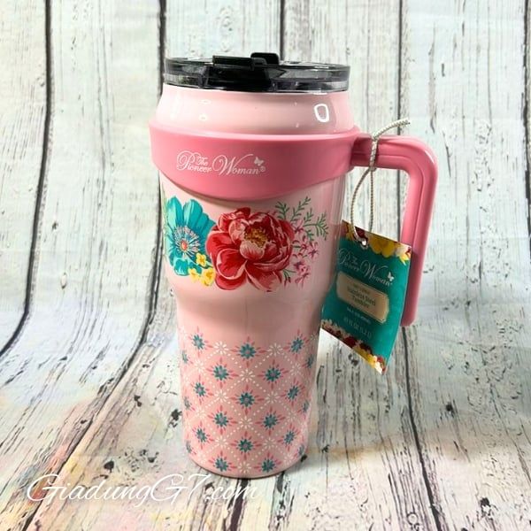 Cốc giữ nhiệt The Pioneer Woman Fancy Flourish 1.2L Thiết Kế Bền Vững – Giữ Nhiệt Tối Đa