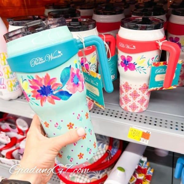 Cốc giữ nhiệt The Pioneer Woman Fancy Flourish 1.2L Dung Tích Lớn – Hoàn Hảo Cho Người Bận Rộn