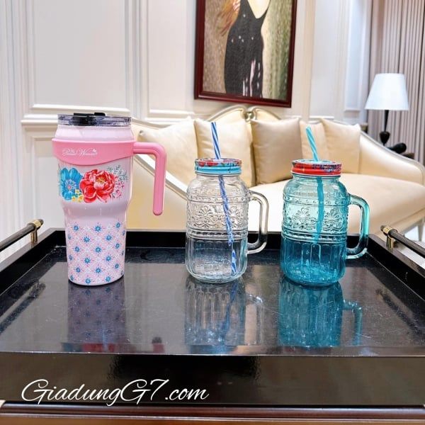 Cốc giữ nhiệt The Pioneer Woman Fancy Flourish 1.2L Dung Tích Lớn – Hoàn Hảo Cho Người Bận Rộn