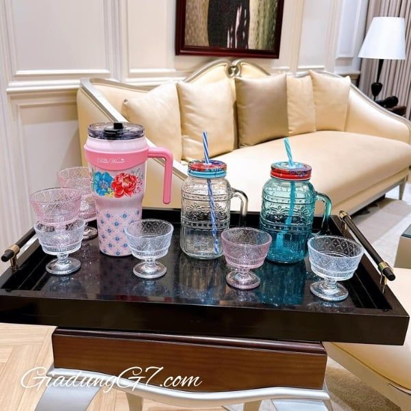 Cốc giữ nhiệt The Pioneer Woman Fancy Flourish 1.2L Dung Tích Lớn – Hoàn Hảo Cho Người Bận Rộn