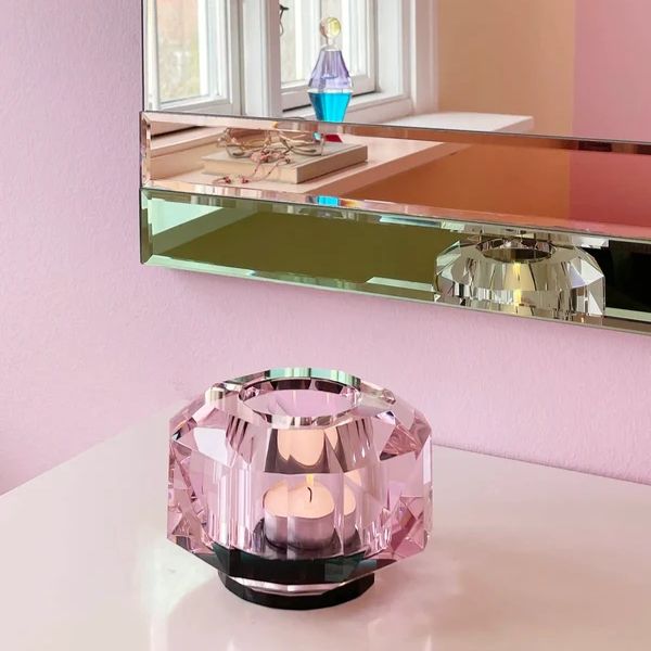 Đế nến pha lê Radiant Texas Supreme Rose Reflections Copenhagen  Thiết kế mới và cải tiến của giá nến Texas cổ điển