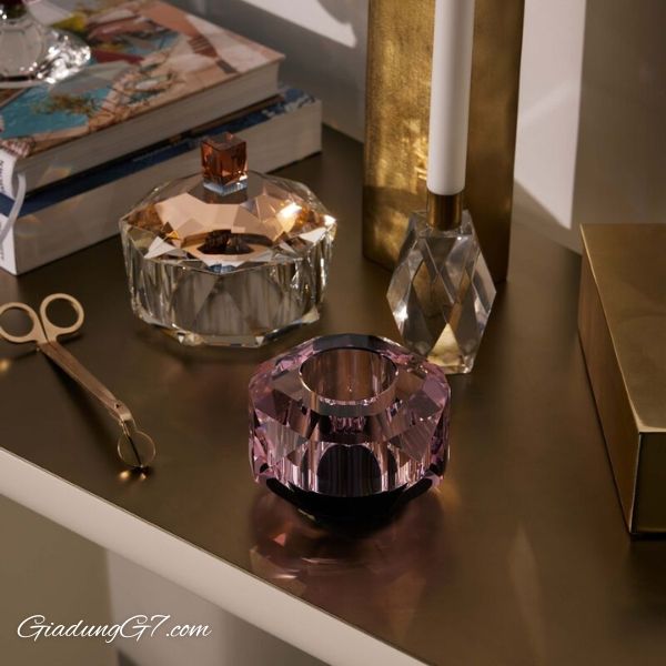 Đế nến pha lê Radiant Texas Supreme Rose Reflections Copenhagen  Thiết kế mới và cải tiến của giá nến Texas cổ điển