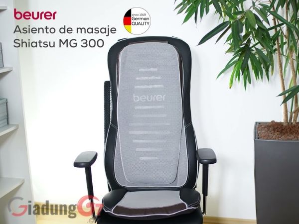 Đệm ghế massage Beurer MG300 với bề mặt massage cực lớn và hệ thống massage có thể tùy chỉnh mang đến cho bạn trải nghiệm massage trọn vẹn và kéo dài mà không cần rời khỏi nhà