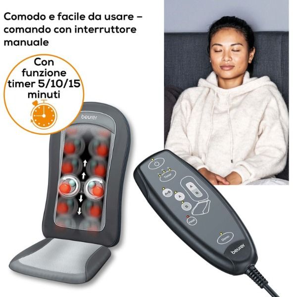 Đệm Ghế Massage Beurer MG206 dễ dàng sử dụng với điều khiển cầm tay