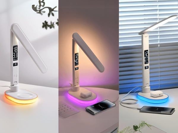 Đèn bàn Led Wilit UL U20 4in1 – Siêu phẩm 4 trong 1: Chống cận, Sạc không dây, Cổng USB, Đèn ngủ đổi màu!
