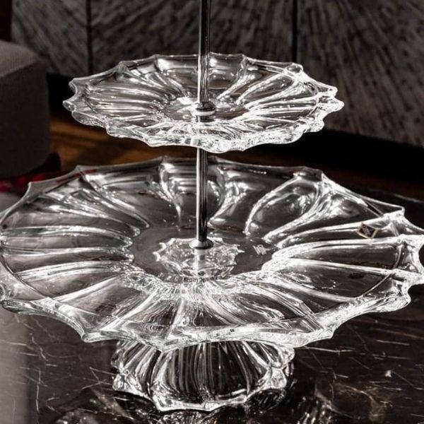 Kệ pha lê 2 tầng Bohemia Plantica 35cm Thiết kế hiện đại