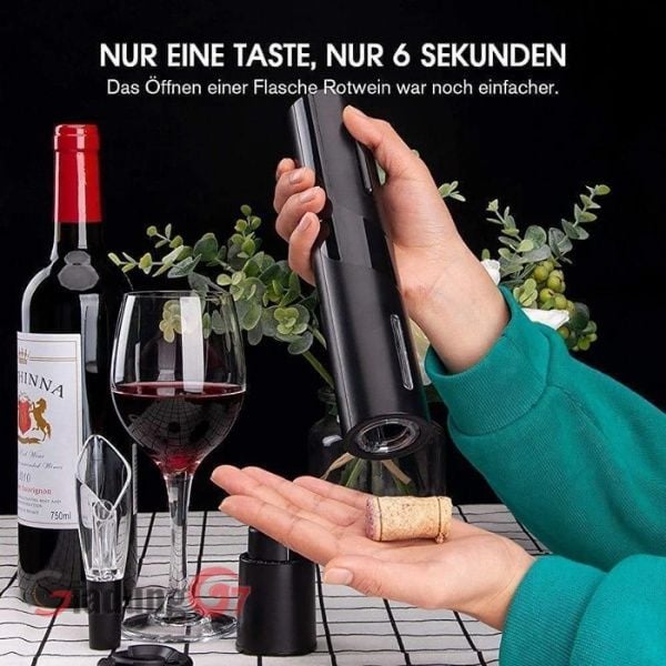 Thân máy Dụng cụ mở rượu Electric Wine Set được làm bằng thép carbon