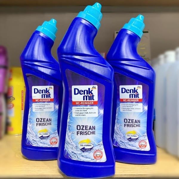 Dung dịch tẩy rửa bồn cầu Denkmit WC Reiniger Ozean Frische 1L Công Thức Gel Bám Dính