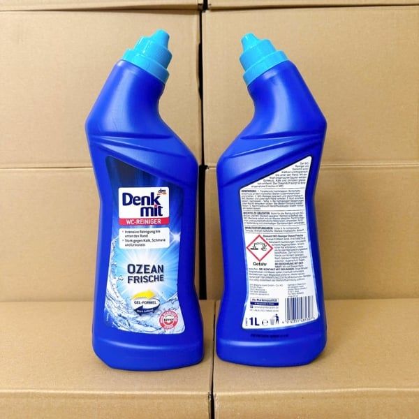 Dung dịch tẩy rửa bồn cầu Denkmit WC Reiniger Ozean Frische 1L Làm Sạch Hiệu Quả Các Cặn Bẩn Và Vôi Canxi