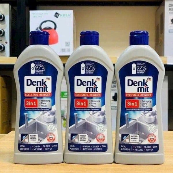 Dung dịch tẩy rửa Inox Denkmit 300ml 3in1 Phù Hợp Với Nhiều Loại Kim Loại Khác Nhau